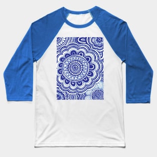 Cobalt Anemone Flowers Baseball T-Shirt